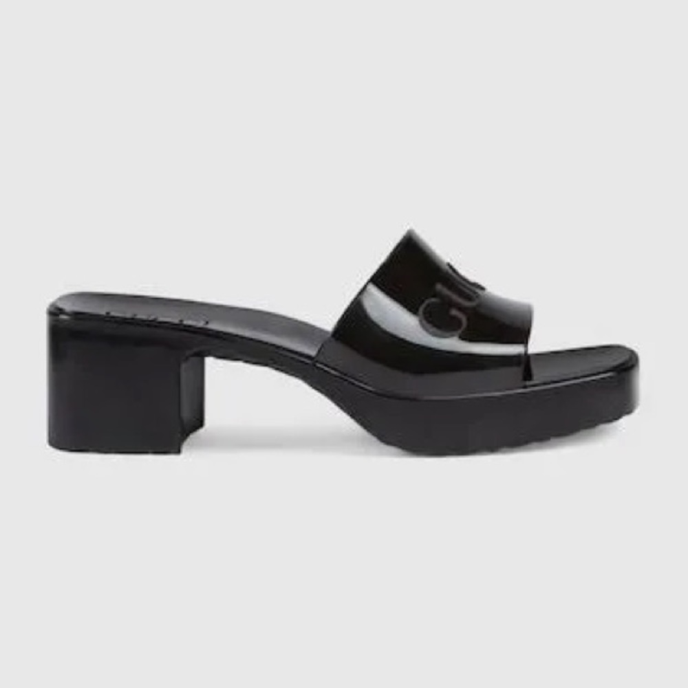 Black rubber slide